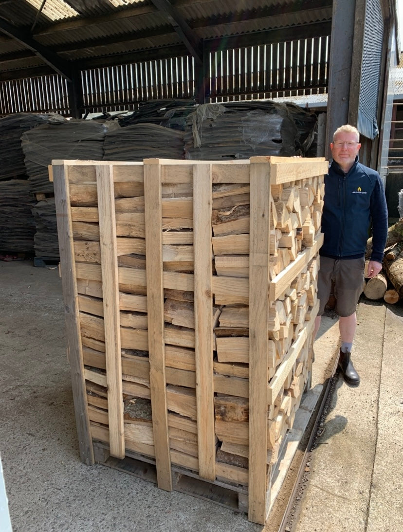 Crate of kiln dried mixed hardwood