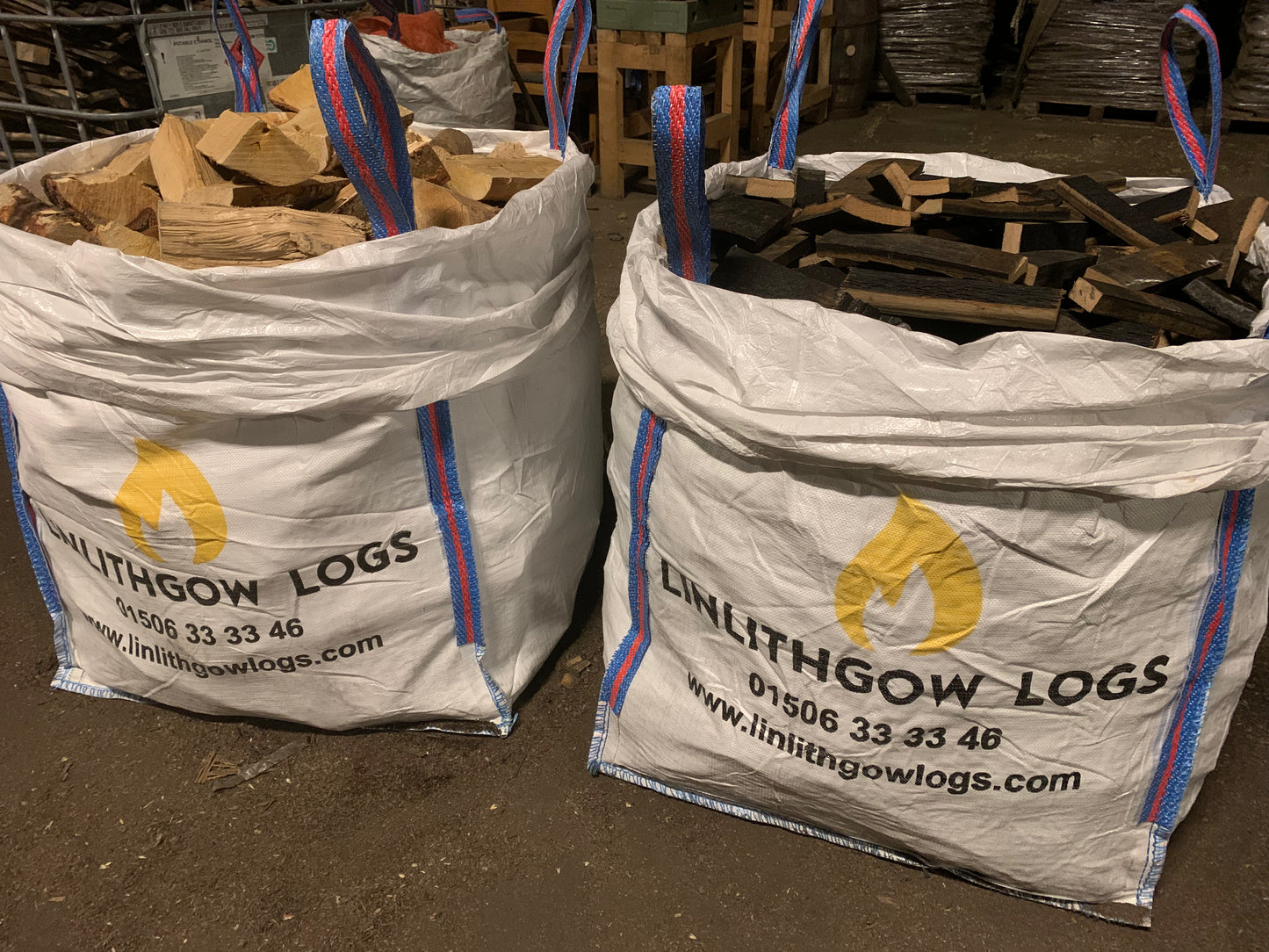 1 bag hardwood and 1 bag staves