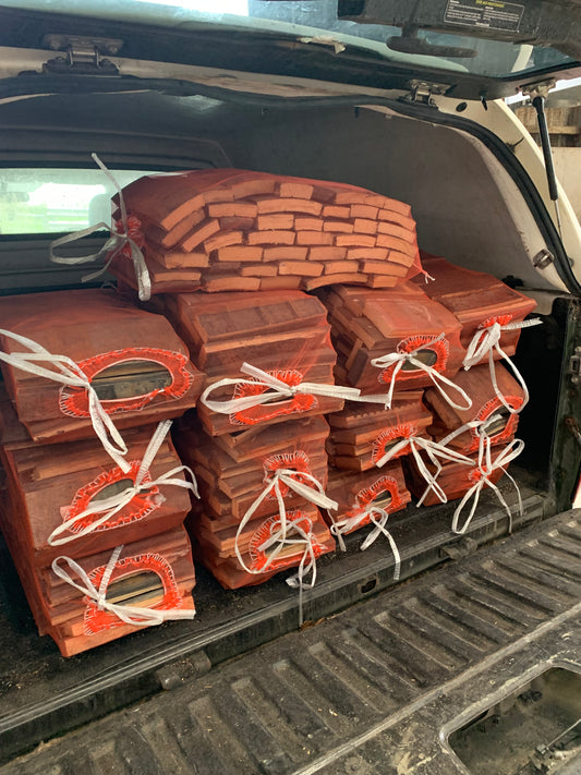 Bulk bag of whisky staves in nets (13 nets)