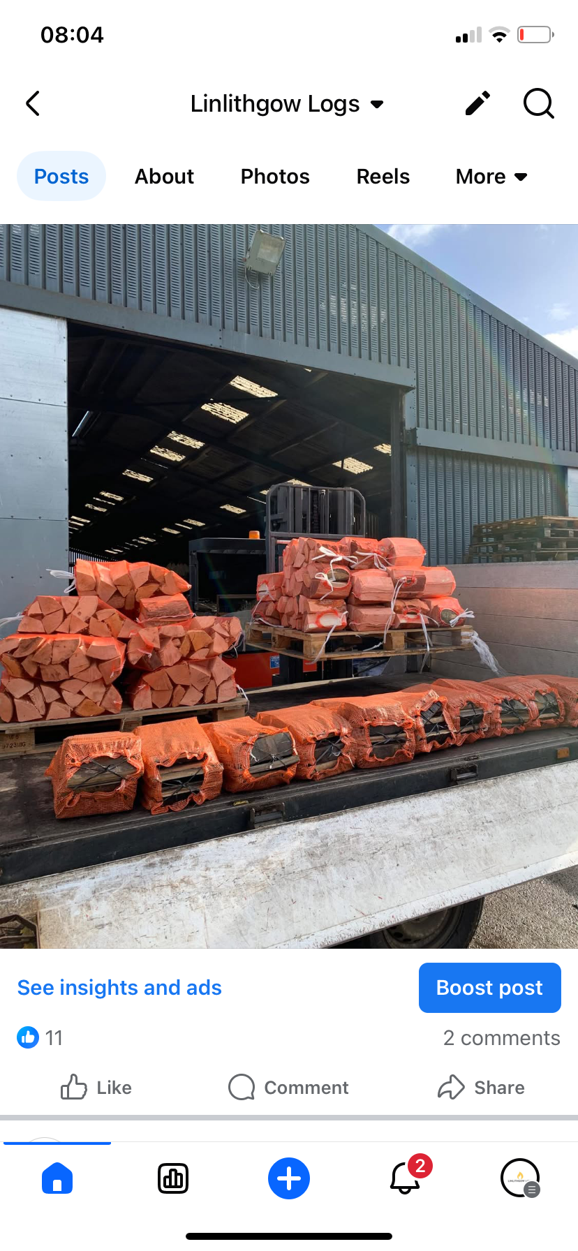 Bulk bag of logs but in nets (15 nets)