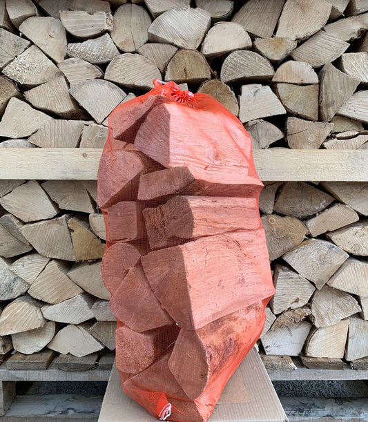 Kiln dried hardwood in nets